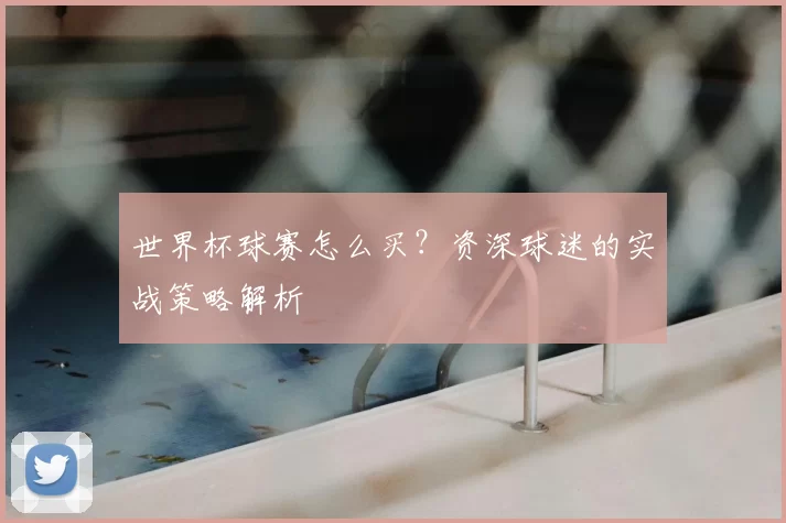 世界杯球赛怎么买?资深球迷的实战策略解析