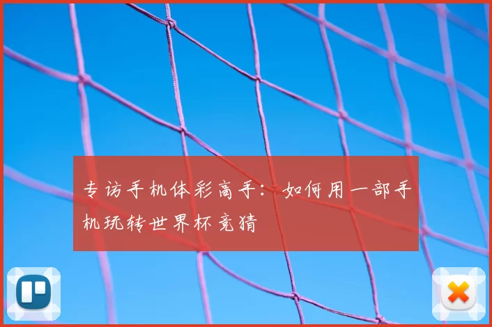 专访手机体彩高手:如何用一部手机玩转世界杯竞猜