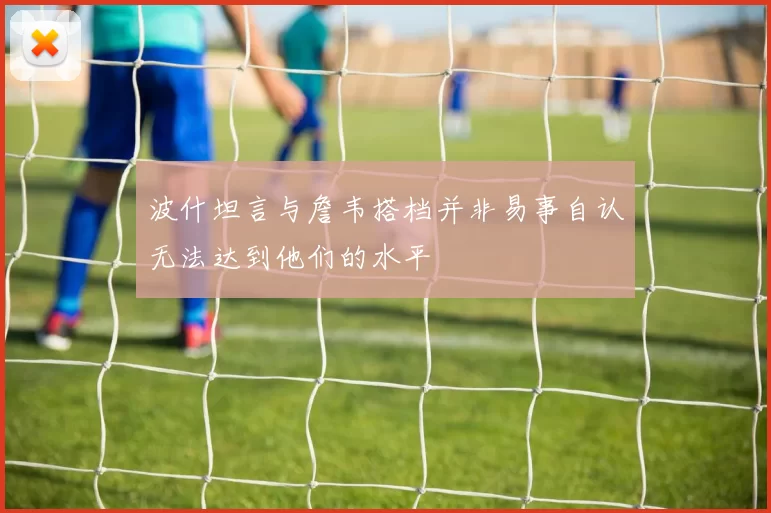 波什坦言与詹韦搭档并非易事自认无法达到他们的水平